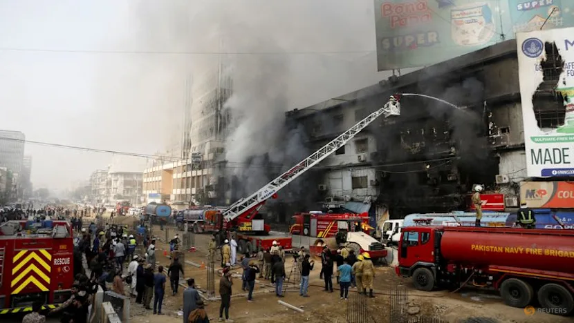 14 Dead and Scores Missing After Massive Fire Ravages Karachi Shopping Mall